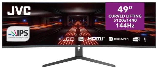 JVC 49 inch Curved Quad HD IPS Panel Monitor (49' Ultra Wide Gaming Monitor 144hz)