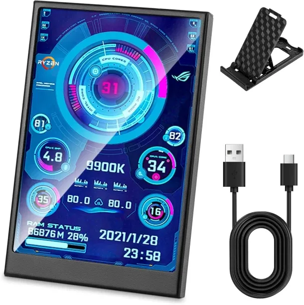Flycross 3.5 inch 4K Ultra HD AHVA Panel Monitor (3.5-inch IPS USB mini screen, secondary screen, c…
