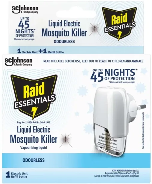 Raid Essentials Liquid Electric Mosquito Vaporiser