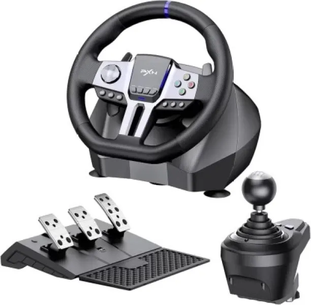 PXN MD PXN V9 Gen 2 Gaming Steering Wheel 270-900 degree 3 Pedals and Gear Shifter - MD Motion Cont…