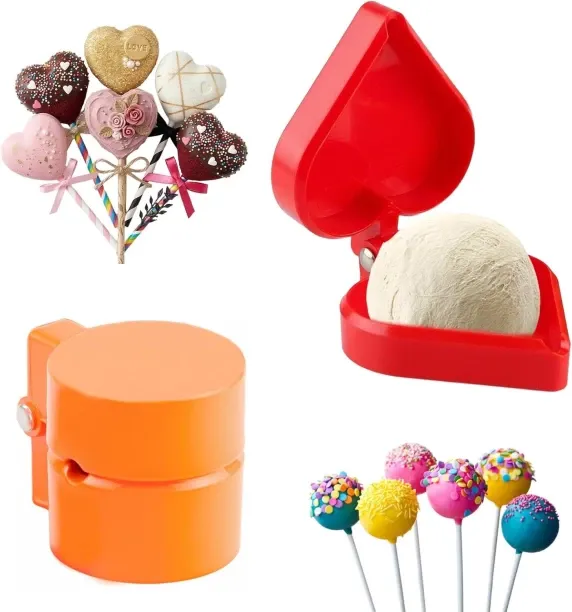 Shiyuan 2PCS Cake Pop Molds Shapes Press Set cake pop sticks Plastic cake pop mold Baking Tools Acc…