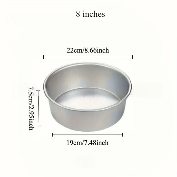 Huanix 8 inches,Aluminum Round Cake Bakeware solid bottom Chiffon die for aluminum alloy Home bakin…