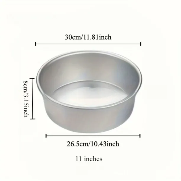 Huanix 11 inches,Aluminum Round Cake Bakeware solid bottom Chiffon die for aluminum alloy Home baki…