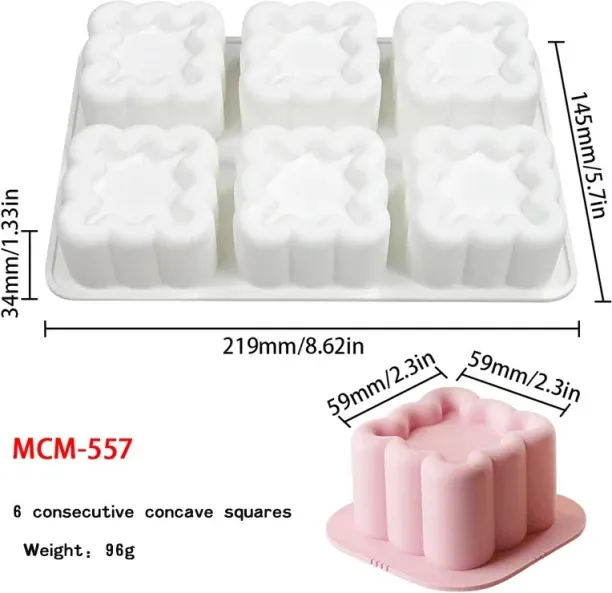 Huanix green,Wedding Cake Decorating Tools Bakeware 6 Hole 3d Flower Design Silicone Mould Diy Dess…