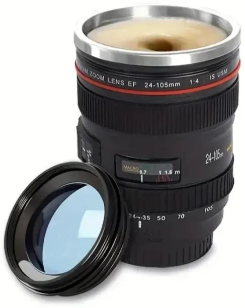 Generic Camera Lens Plastic, Stainless Steel Coffee Mug