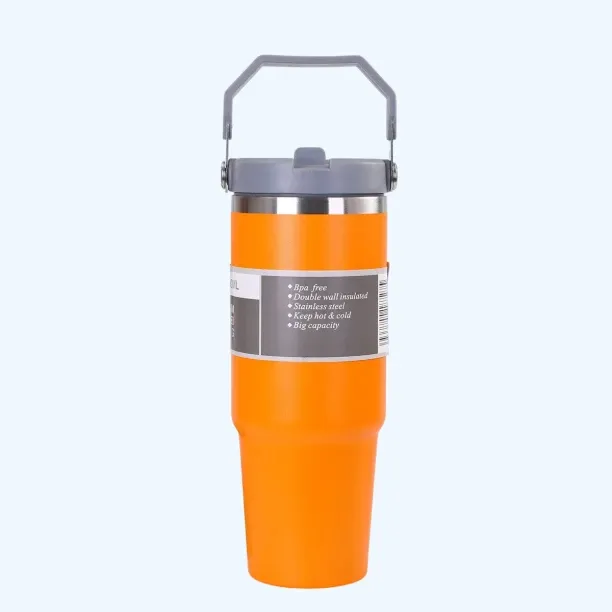 SpSp 0.89L Stainless Steel Tumbler with Straw, Vacuum Insulated Water Bottle Stainless Steel Tumbler