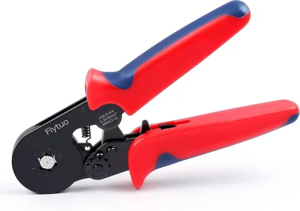 Bloo Hexagonal Crimping Tool, AWG23-10 HSC8 6-6 Self-adjusting Ratchet Wire Ferrule Crimper Plier f…