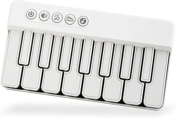 SHIJIN Portable Electronic Piano Keyboard 3 Different Tones Mini Light up Keys Mini Musical Instrum…