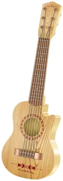 Generic Kids Guitar Ukulele - Musical Instrument Toy - Toys for Toddlers - Light Brown Guitar