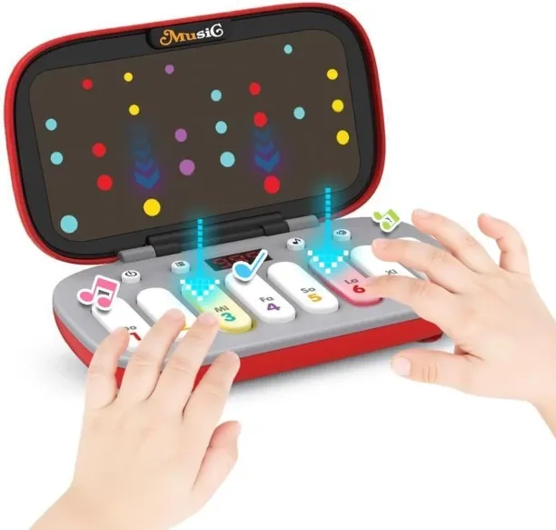 Milky Way Kids Mini Piano Toy, BPA-Free Light Up Keyboard, Portable Travel Learning Toys for Toddle…