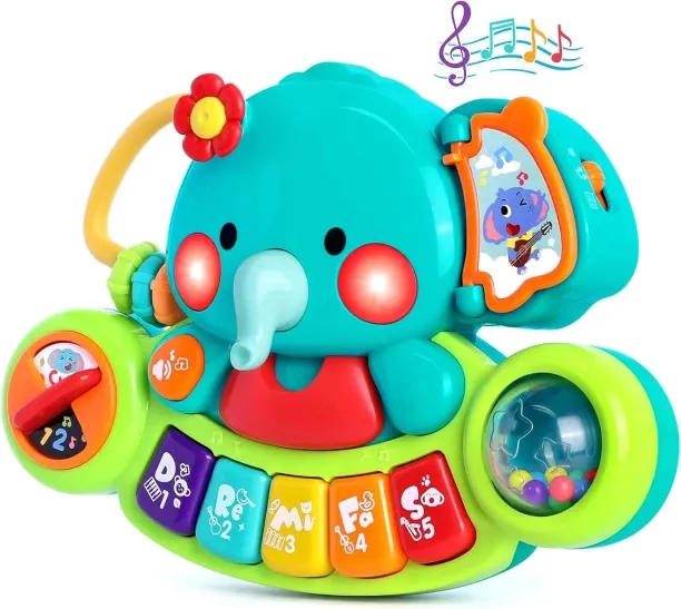 Wagu drum Baby Piano Toy 6 to 12 Months Light Up Music Baby Toys for 6 9 12 18 Months Early Learnin…