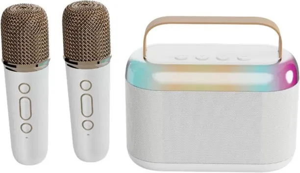 Ashcomonline Mini Karaoke Wireless Microphone with Speaker Karaoke & Mike Toys