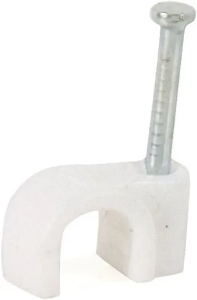 RUWAG Cable Clip Round White 12mm Crimp Wire Connector