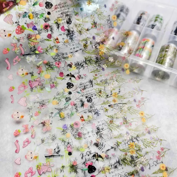Liangheng 10 Rolls Halloween Floral Pattern Lattice Angel Marble Bow Nail Foils Transfer Paper Nail…