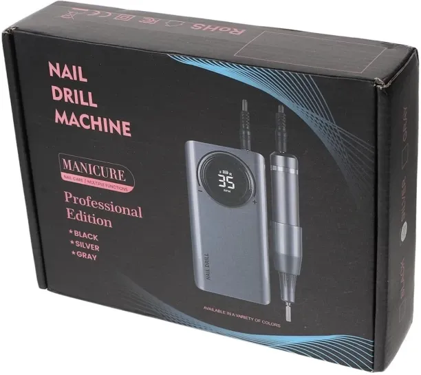 PrimePickSA Electric Nail Drill Machine - Professional Rechargeable Manicure & Pedicure Nail Polish…
