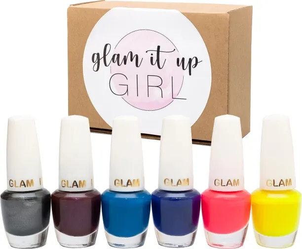 GLAM IT UP GIRL Nail Polish set of 6 by Glam It Up Girls - Caligo