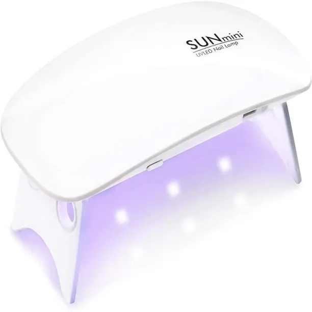 SUNmini UVLED Nail Lamp Portable Mini UV-LED Nail Dryer Lamp - White Nail Polish Dryer