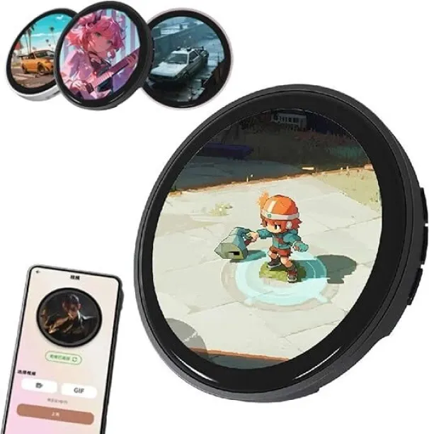 Happyfun Plastic Digital Displayed Pixel Badge Pin Name Plate