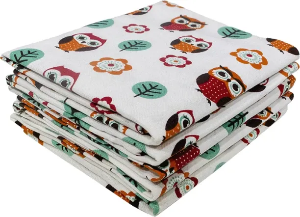 Bunty Kitchen Towel - Design 2784 - 045x070cms - (05 Pc Pack) Owles And Trees Cloth Napkins