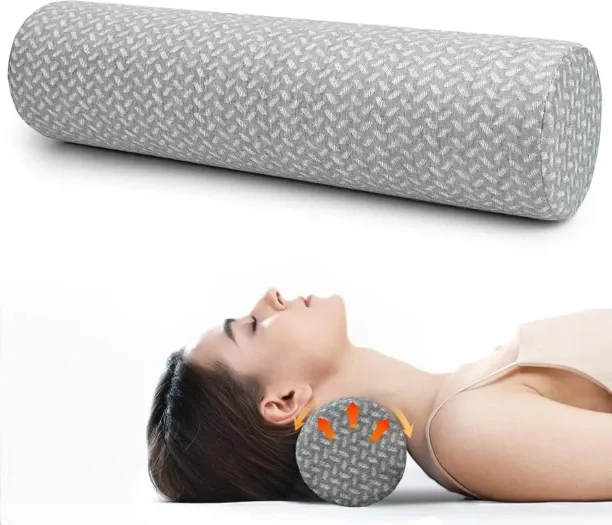 NEXUS Cervical Neck Roll Foam Pillow, Bolster Pillow, Round Neck Pillows Support for Sleeping, Ergo…