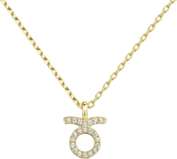 Pofufusm Gold Plated Cubic Zirconia Astrology Necklaces for Women - Zodiac Pendant Jewelry Gifts - …