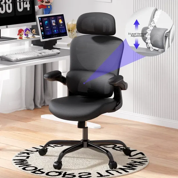 BEST HOME AND LIFE 802B Office Adjustable Arm Chair