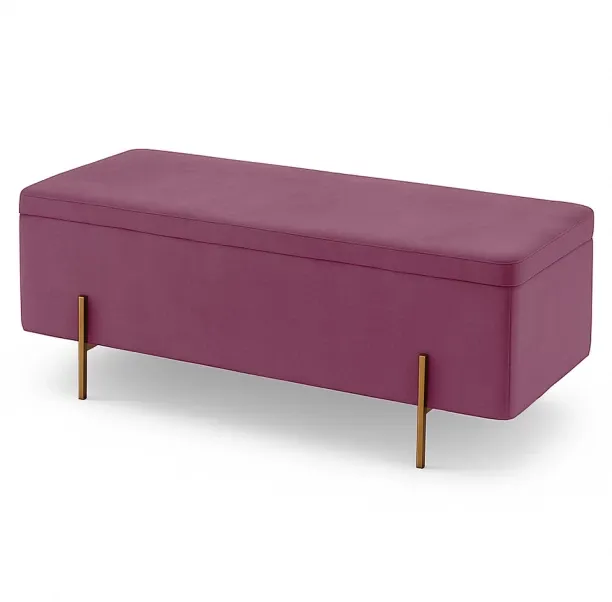 dc Hazera Luxurious Ottoman Pink Engineered Wood Standard Ottoman