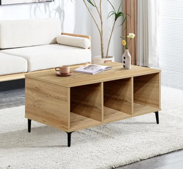 Click Furniture Bria Coffee Table Oak Engineered Wood Side Table