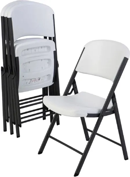 SMTE 4 Piece Garden Chairs Plastic Folding Chair