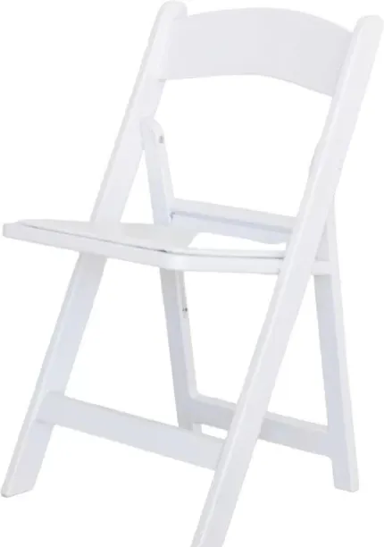 ZA Quality chair's Wimbledon Chair (Resin) - White Plastic Folding Chair