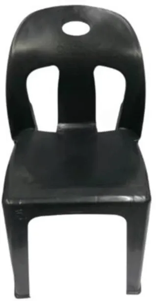 Perfect Dealz Pack of 10 Black Plastic Chair with Handle Plastic Stackable Chair