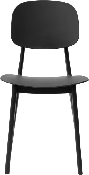 Fine Living Suwaro Cafe Chair - Black - Set Of 2 Plastic Stackable Chair