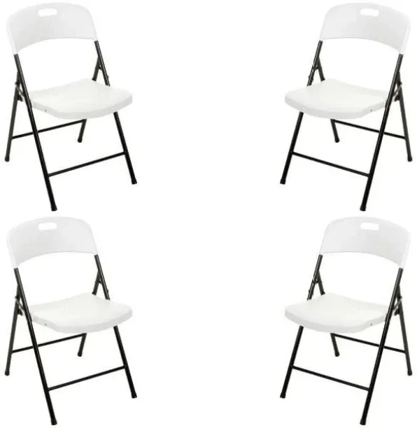 SMTE GX Heavy Duty Foldable Chairs - Set of 4 Plastic Folding Chair