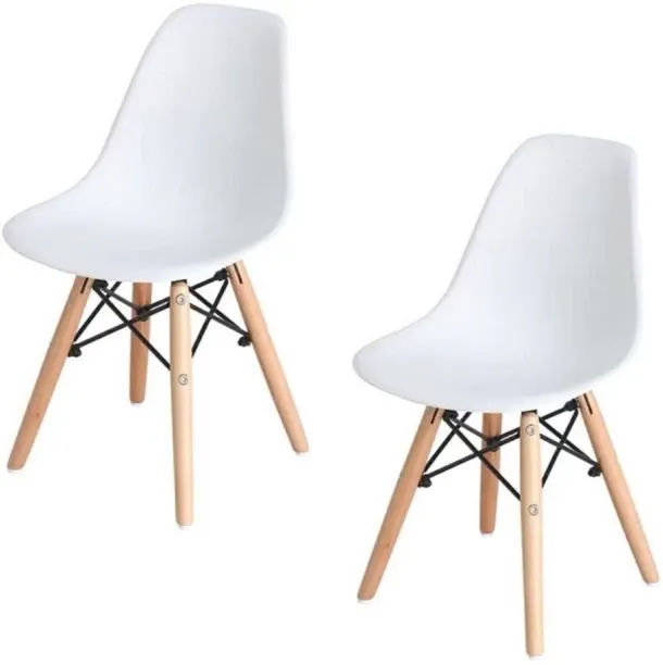 SMTE Kids Lifestyle Chair – White (Set of 2 Chairs) Plastic Cafeteria Chair