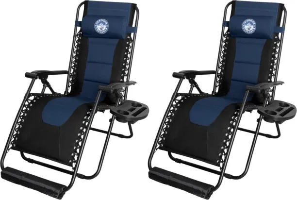 Outdoor Explorer 160kg Padded Zero Gravity Recliner Chair Fabric Lounge Chair