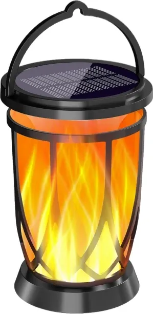 SHIJIN Solar Lantern - Outdoor Auto On Off LED Torch Lamp, Decorative Solar Lighting Fixture, Durab…