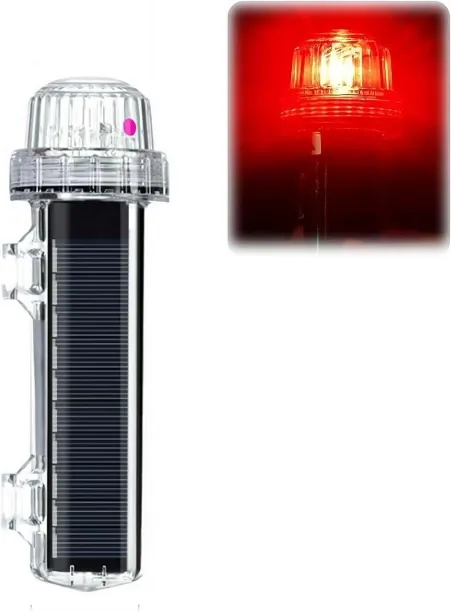 LIUHUI Solar Strobe Warning Light, Solar-Powered Marine Flashing Lights, Waterproof Emergency Signa…