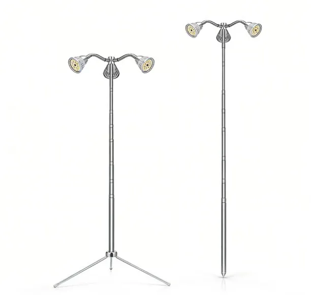 Topika Grow Lights For Plants Full Spectrum Aluminum Tripod Plant Light Flood Light Outdoor Lamp