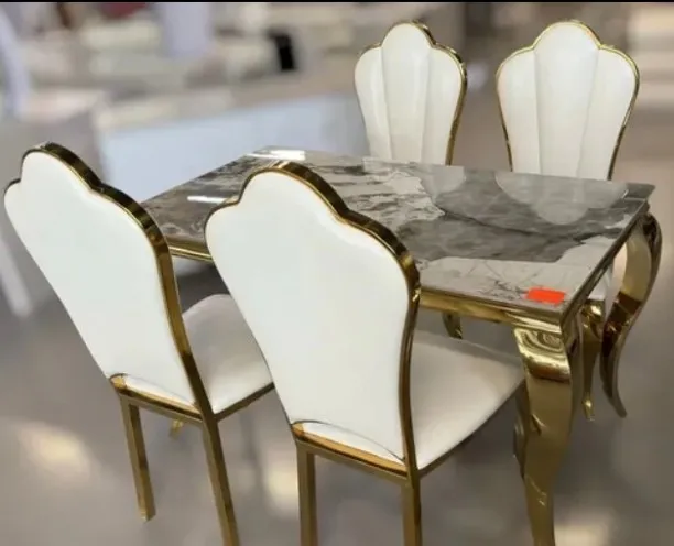 Dining Table And Charis Luxury Dining Set table with 4 chairs Stone Table & Chair Set