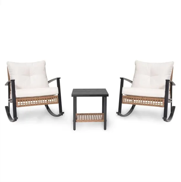 Minhaj Homeware 3-Piece Patio Bistro Set Metal Table & Chair Set