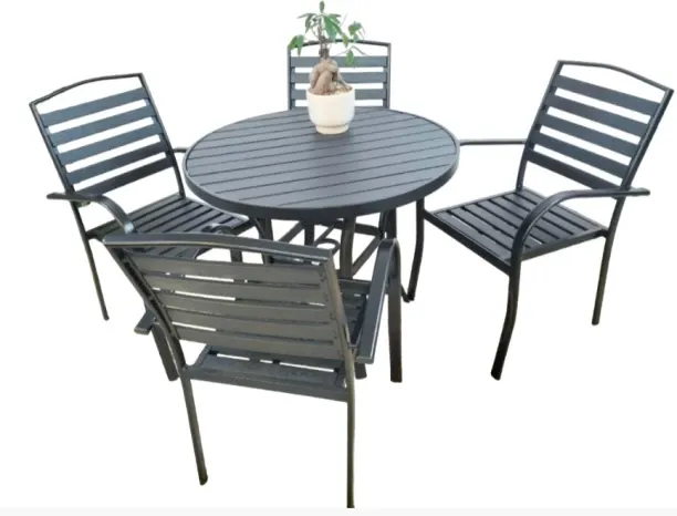 Premium 5-Piece Outdoor Patio Dining Set, Metal Table & Chair Set