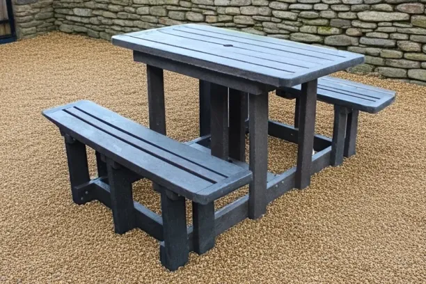Generic Picnic Table 4-Seater (Recycled Plastic) Plastic Outdoor Bar Set