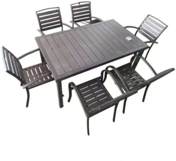 NatureNest Outdoor Patio Dining Set 7-Piece, Table with 4 Chairs, Garden Furniture for Backyard, Ba…