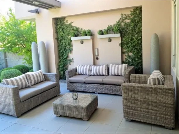 Patio furniture set PU0040 Cane Table & Chair Set