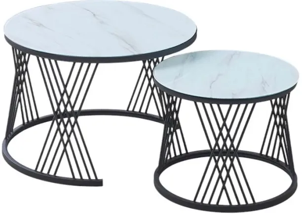 Marble Stone Surface Living Room Coffee Table Set MSBW-01 Coffee Table