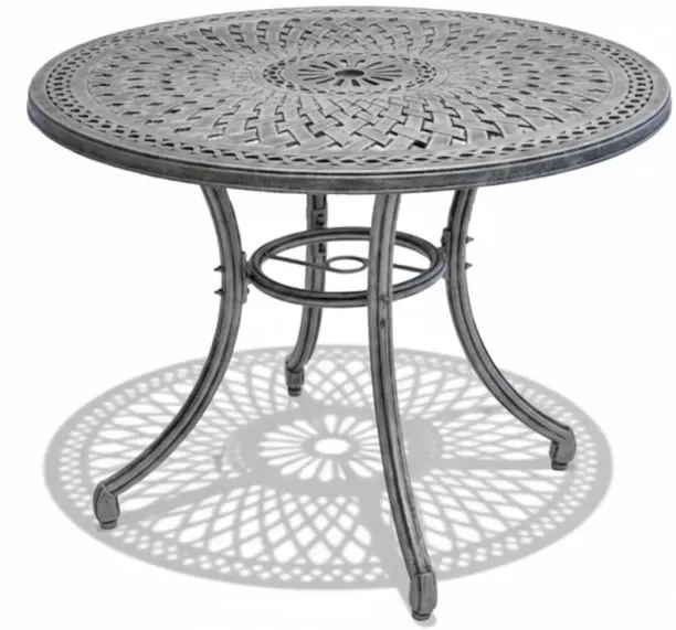 Generic Aluminium Dining Table 4-Seater 1000mm Round Coffee Table