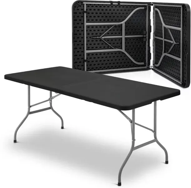 Generic Folding Table Foldable Table Banquet Surface Fold-in-Half Desk Utility for Working Meeting …
