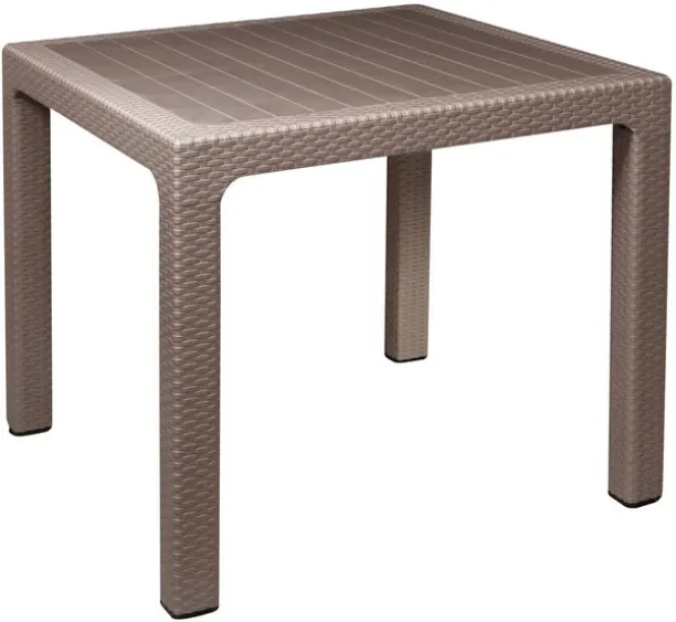 Charms Square Rattan Table Cappuccino 850 x 850 x 745 mm 1186490 Patio Dining Table