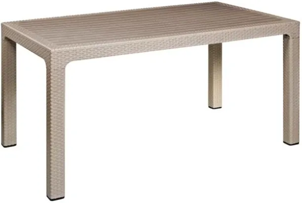 Charms Protea Rattan Rectangular Table Taupe 1500 x 850 mm 7580912 Patio Dining Table