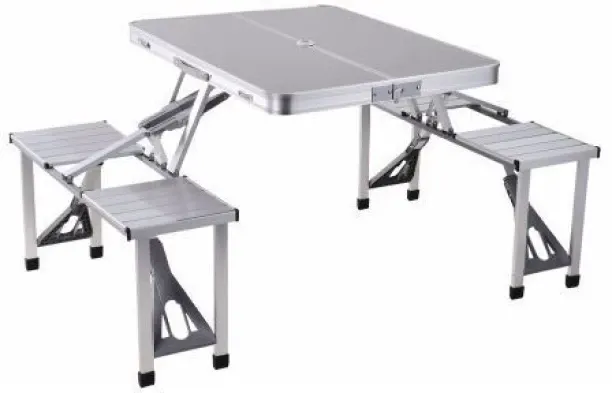 GL Portable Aluminium Folding Picnic Table – Lightweight Outdoor Camping & Garden Table Picnic Table